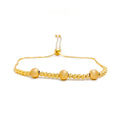 Stylish Sand Finish 21k Gold Bolo Bracelet 