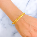 Bold Lavish Linked 22k Gold Bangle Bracelet 