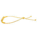 Shimmering Modern 21k Gold Bolo Bracelet 