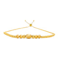 Opulent Dressy Oval 21k Gold Bolo Bracelet 