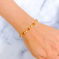 Glistening Faceted 22k Gold Rudraksh Bracelet 