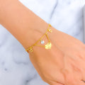 gorgeous-heart-22k-gold-charm-bracelet