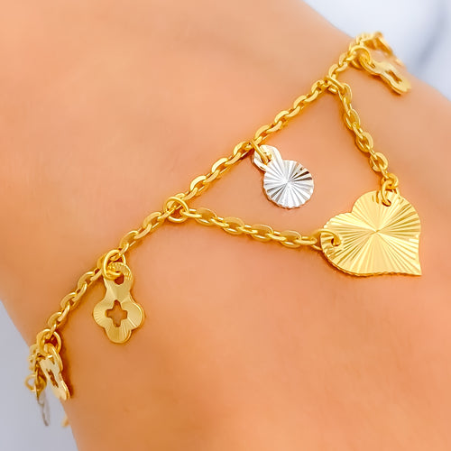 gorgeous-heart-22k-gold-charm-bracelet