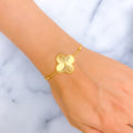 Dazzling Striped 21k Gold Bracelet 