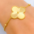 Dazzling Striped 21k Gold Bracelet 