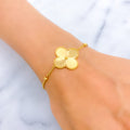 Dazzling Striped 21k Gold Bracelet 