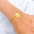 Petite Blooming Flower 21k Gold Bracelet 