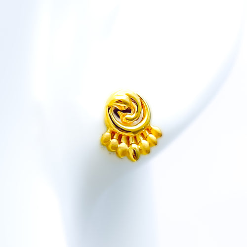 faceted-fashionable-22k-gold-top-earrings