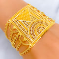 Special Checkered Triangle 22k Gold Statement Bracelet