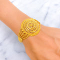Traditional Mandala 22k Gold Statement Bracelet