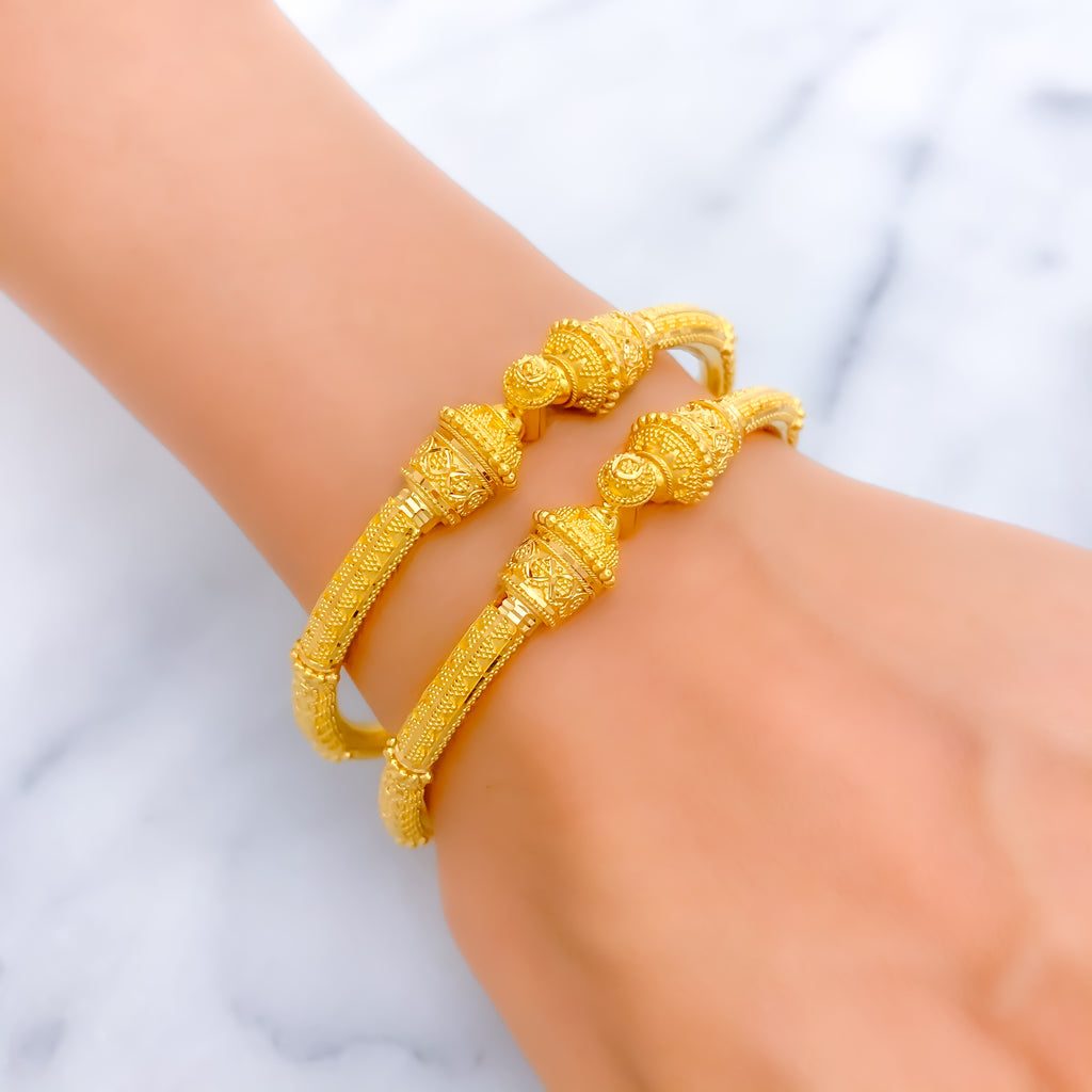 Festive Iconic 22k Gold Pipe Bangles – Andaaz Jewelers