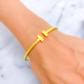 Majestic Glowing 21k Gold Bangle Bracelet 