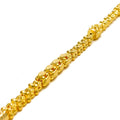 Eclectic Leaf Accented 22k Gold Bracelet 