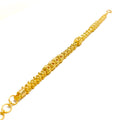 Eclectic Leaf Accented 22k Gold Bracelet 