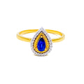 Dapper Delicate Drop 18K Gold + Diamond Ring