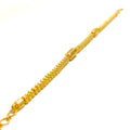 Stately Striped Barrel 22k Gold Bracelet 