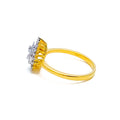 Sophisticated Sparkling 18K Gold + Diamond Ring