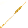 Impeccable Embellished 22k Gold Barrel Bracelet 