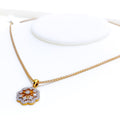 Sophisticated Snowflake Diamond + 18k Gold Pendant