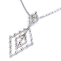 Contemporary White Gold Diamond + 18k Gold Pendant