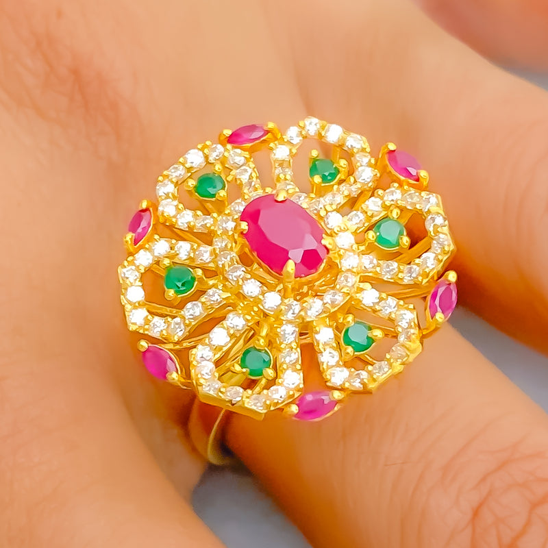 stylish-colorful-22k-gold-cz-statement-ring