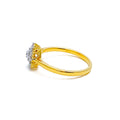 Bright Blooming Flower 18K Gold + Diamond Ring
