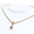 Fascinating Floral Diamond + 18k Gold Pendant Set