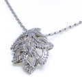 Evergreen White Gold Leaf Diamond + 18k Gold Pendant Set