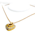 High Finish Diamond + 18k Gold Pendant