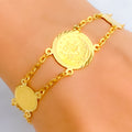 elegant-sparkling-21k-gold-coin-bracelet