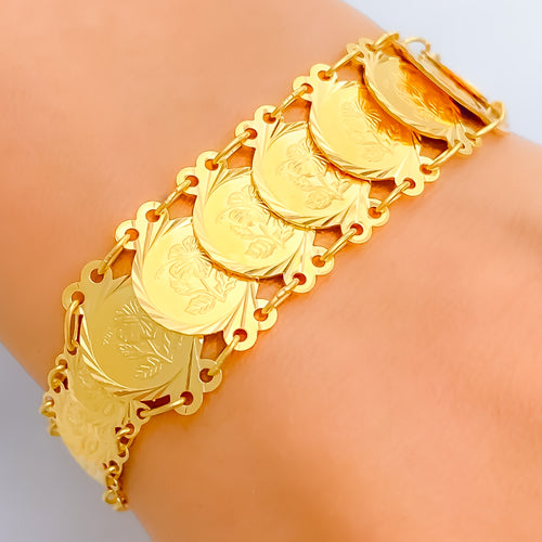 intricate-adorned-21k-gold-coin-bracelet