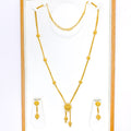 Unique Intricate Orb 22k Gold Necklace Long Set
