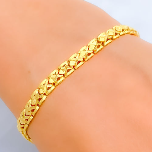 Fashionable Everyday 22k Gold Bracelet