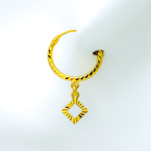 artistic-dangling-22k-gold-hoop-earrings