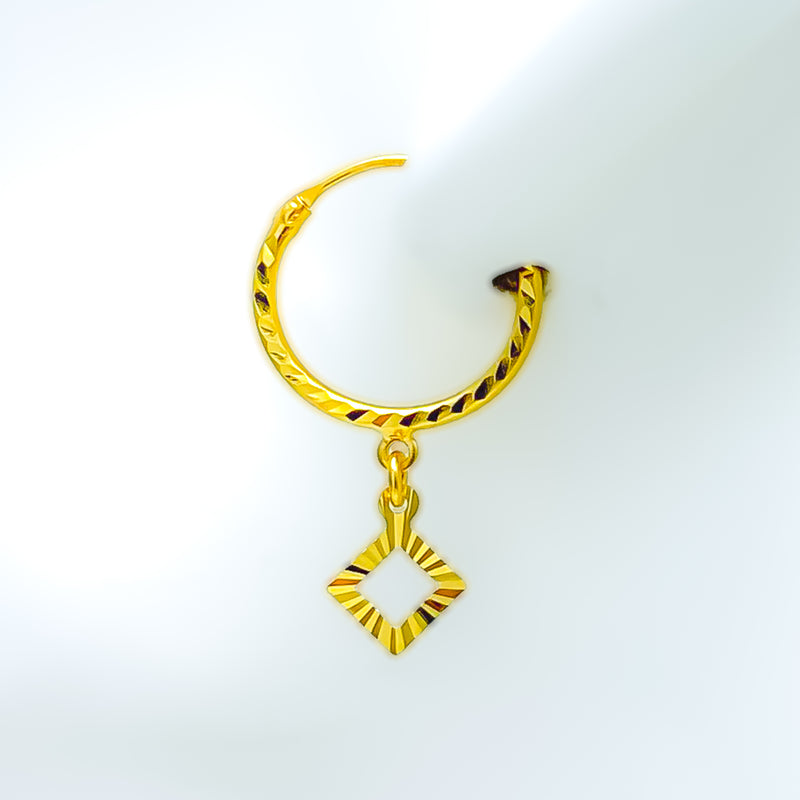 artistic-dangling-22k-gold-hoop-earrings