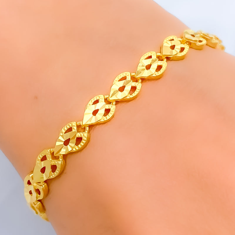 Geometric Ornate 22k Gold Bracelet
