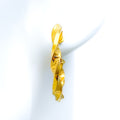 Bold Spiral 21k Gold Bali Earrings