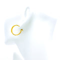 Shimmering Elegant 21k Gold Bali Earrings