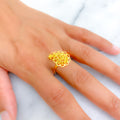 Ornamental Paisley Adorned 22K Gold Ring