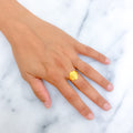 Bold Gorgeous Flower 22K Gold Ring