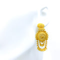 Traditional Gleaming 22k Gold Hanging Earrings