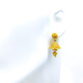Bold Gorgeous 22k Gold Hanging Earrings 
