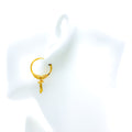 Palatial Accented 22k Gold Bali Earrings 