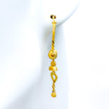 Stylish Heart 22k Gold Bali Earrings 