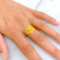 Mesmerizing Ornamental 22K Gold Floral Ring