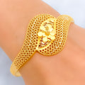 Artistic Golden Elegant 22k Gold Bangle Bracelet