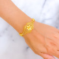 Mesmerizing Floral Net 22k Gold Bangle Bracelet