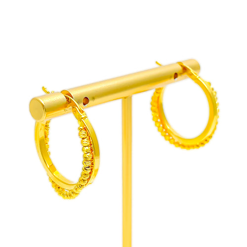 Vibrant Stunning 21k Gold Bali Earrings