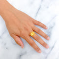 Bold Contemporary 22k Gold Flower Ring