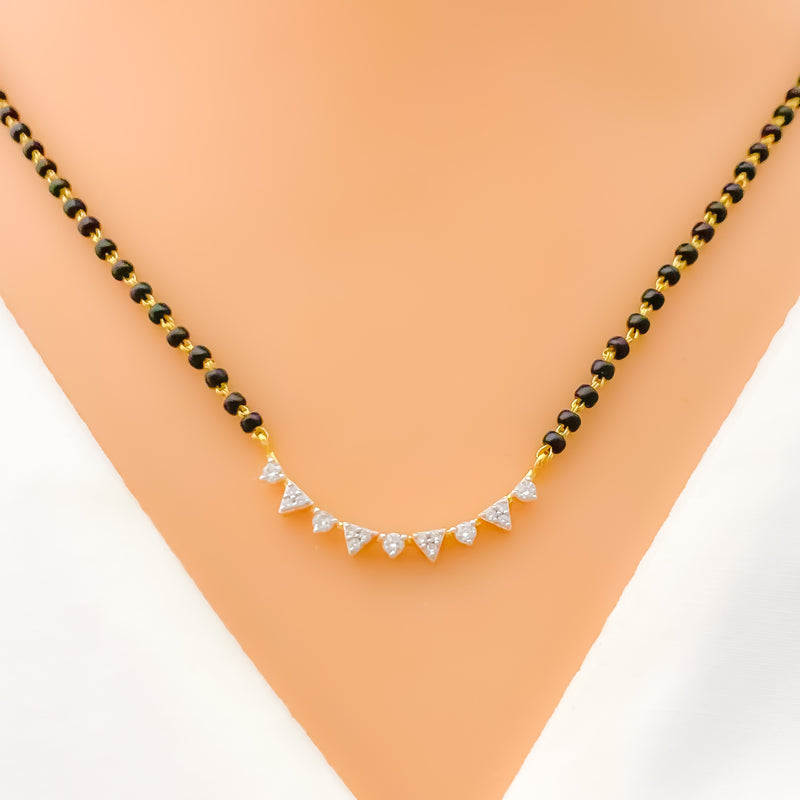 Opulent Glowing Diamond + 18k Gold Mangal Sutra 